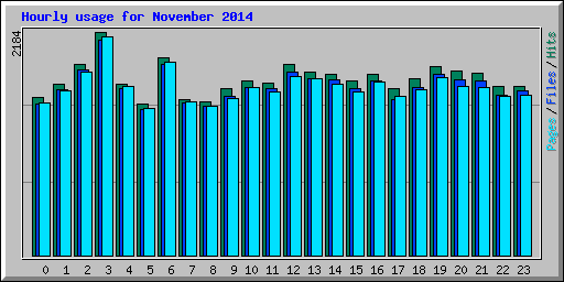 Hourly usage for November 2014